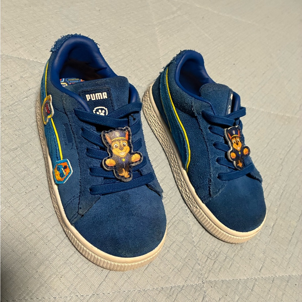 Puma Blue Sneakers with Cartoon Accents size 9C
